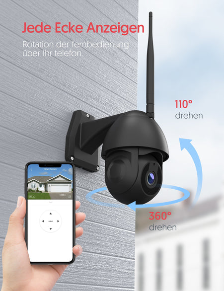 Victure PC660 1080P WiFi Outdoor-Sicherheitskamera für die Haussicherheit