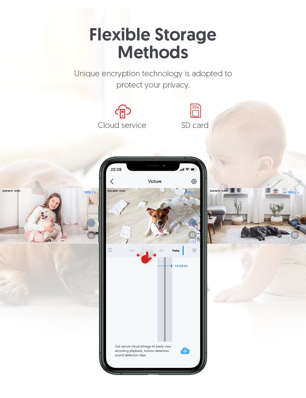 Victure PC540N 1080P  Babyphone-Kamera(App:Victure Home)