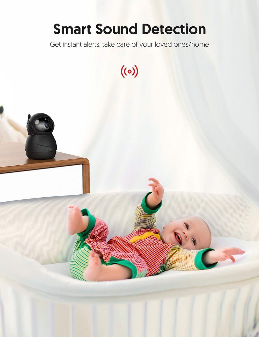 Victure PC540N 1080P  Babyphone-Kamera(App:Victure Home)